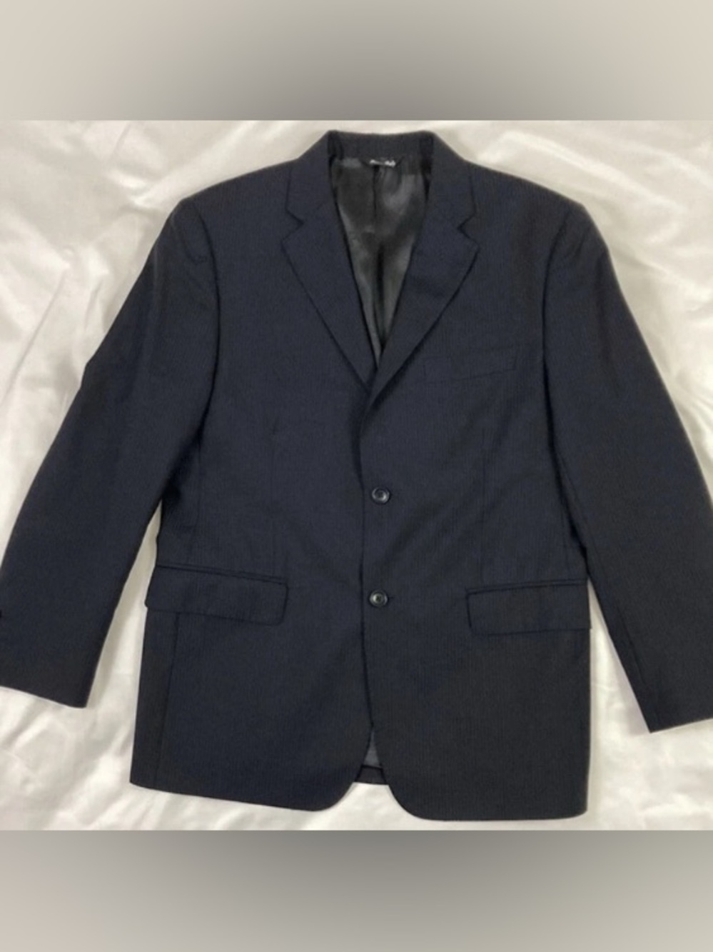 Ermenegildo Zegna Traveller Suit Coat Mens Size 38 Drop 6S Blue Pinstripe